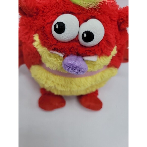 Mushabelly Alienoids Org  Plush 8" Red  Pink Yellow Mushkin Purple Tongue - Picture 4 of 11